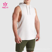 Men Gym Muscle Vest Sports Wear Hooded Tank Top